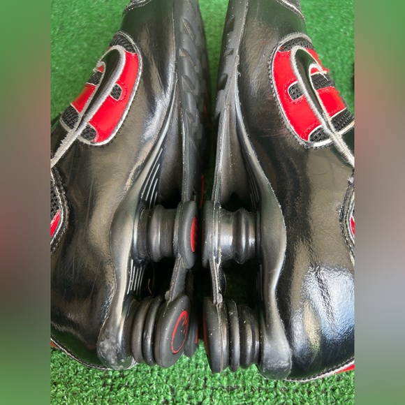 Nike Shox NZ Red Black Patent 318448-002 GS 7Y / Womens Sz 8.5 Pre-Owned - Picture 5 of 16